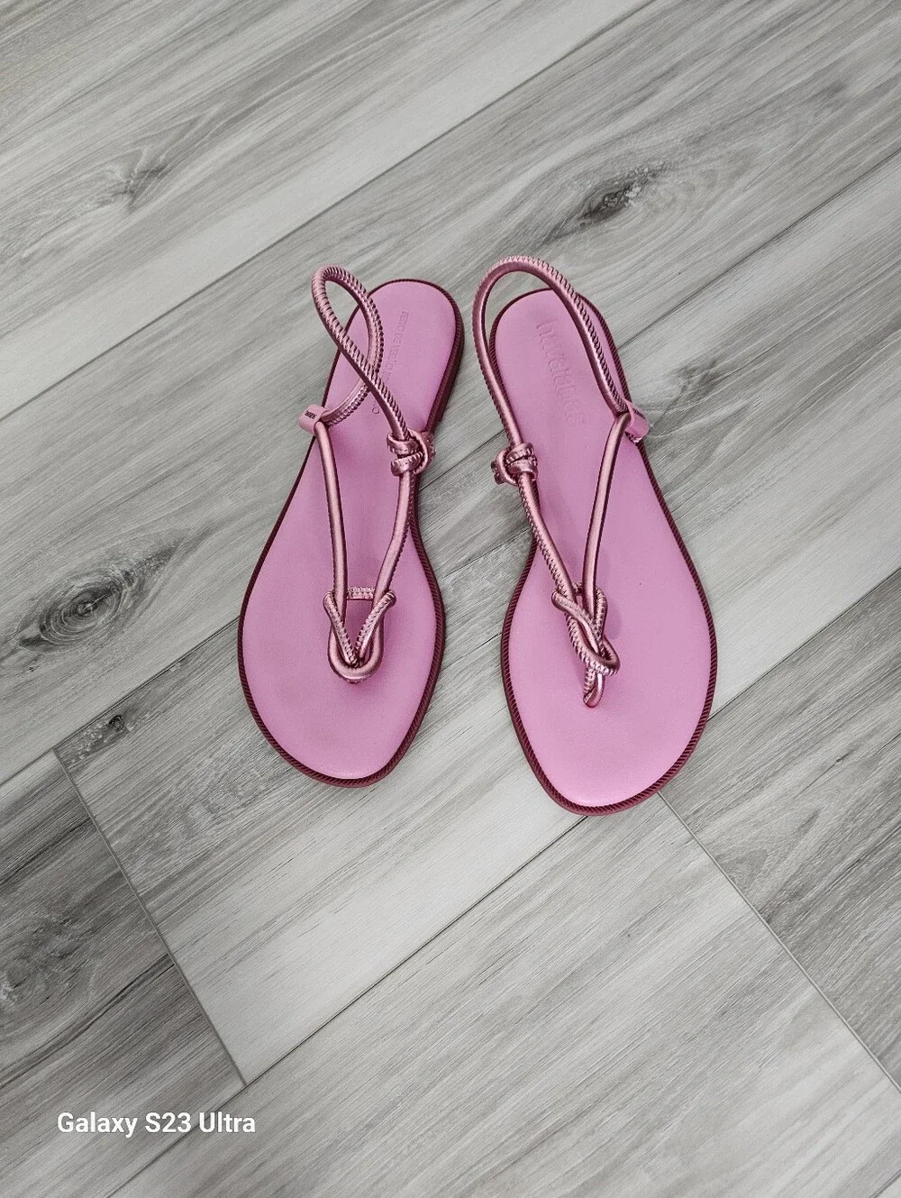 Havaianas Pink Braided Strap Flat Sandals Sz 11